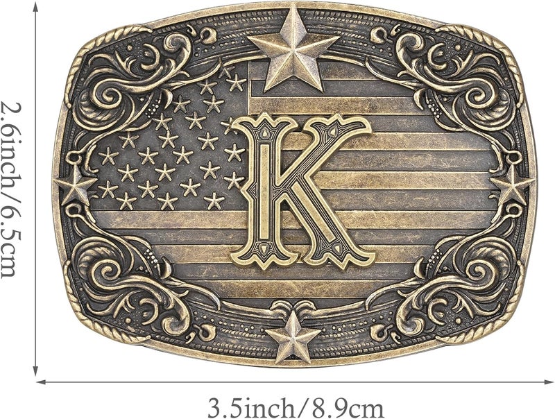 Flipslo Store Western Belt Buckle for Men Women Initial Letter A to Z Cowboy Belt Buckle Texas Buckle hebillas vaqueras para hombre - Image 2